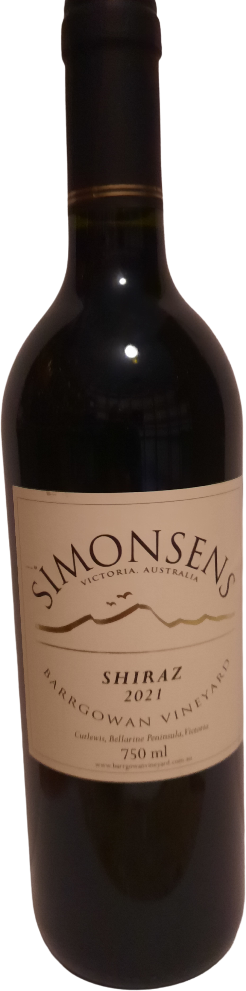 Barrgowan Vineyard Simonsens Bellarine Peninsula Shiraz 2021 Geelong